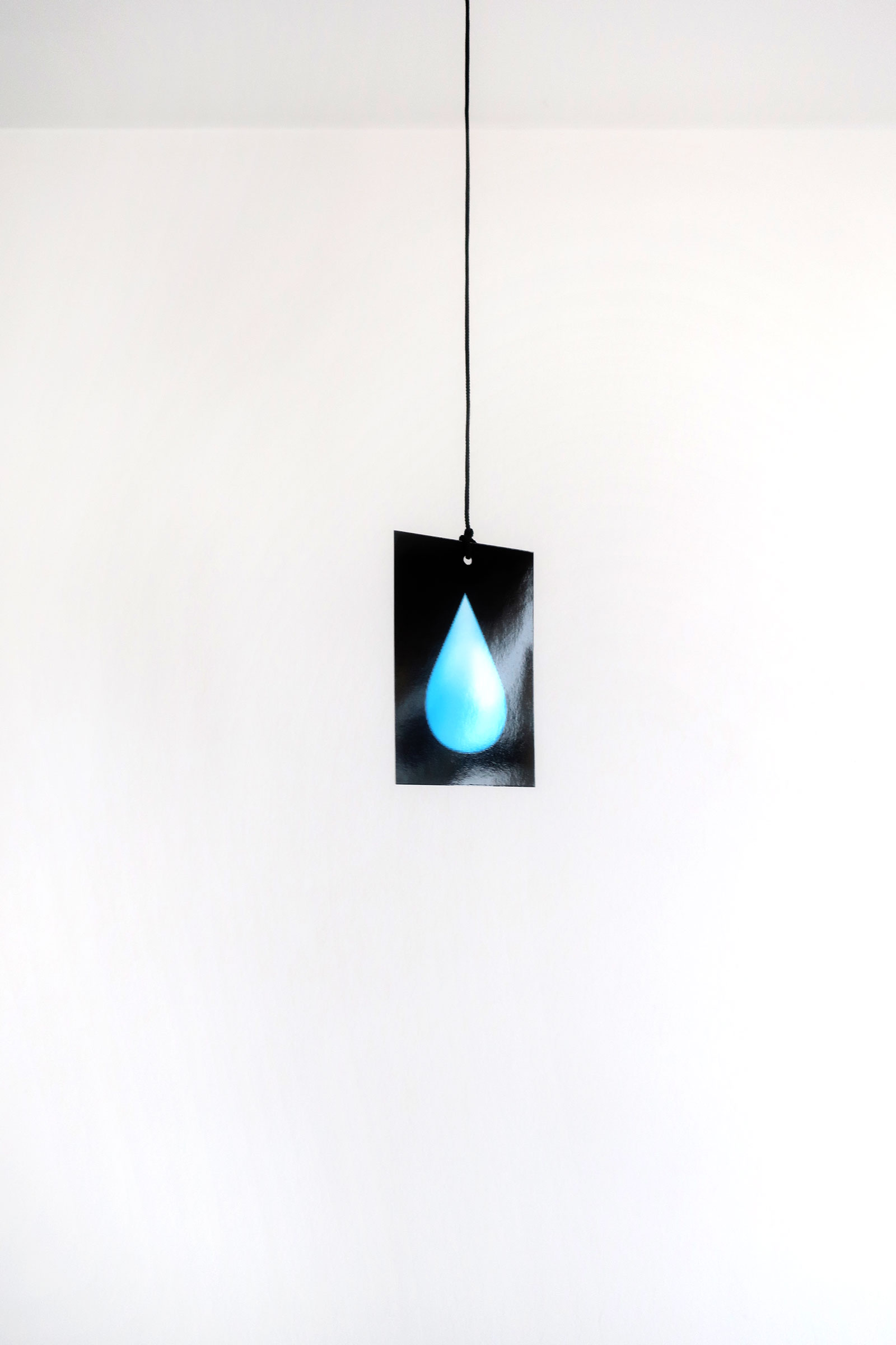 Claude Closky, ‘A Drop,’ 2022, color print on card 300g, ø 2,5 polyester rope, dimensions variable (card 15 x 10 cm). 